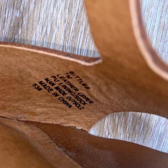 Steve Madden Cognac Brown Leather T Strap Wedge - Picture 7 of 7